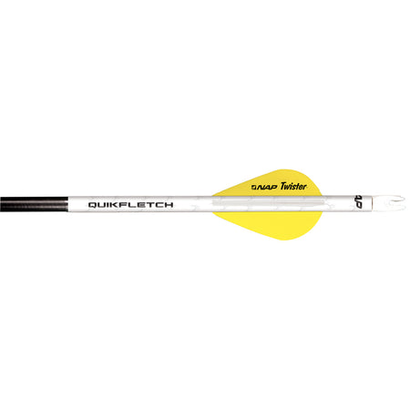 NAP Quikfletch Twister Vanes for Carbon or Aluminum Arrows White/Yellow 6 pk.