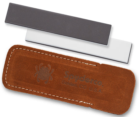 Spyderco 303MF Doublestuff Two-Sided Ceramic Pocket Knife Sharpening Stone Medium and Fine