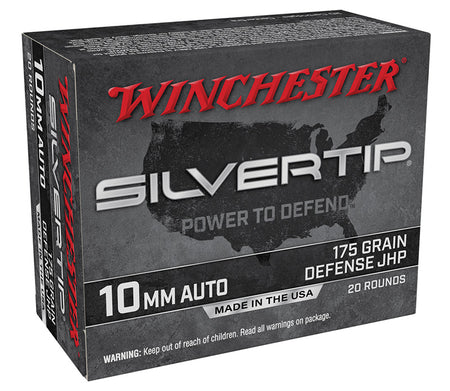 Winchester 10mm Auto Handgun Ammo Super X Silvertip Jacketed Hollow Point JHP 175 grain 