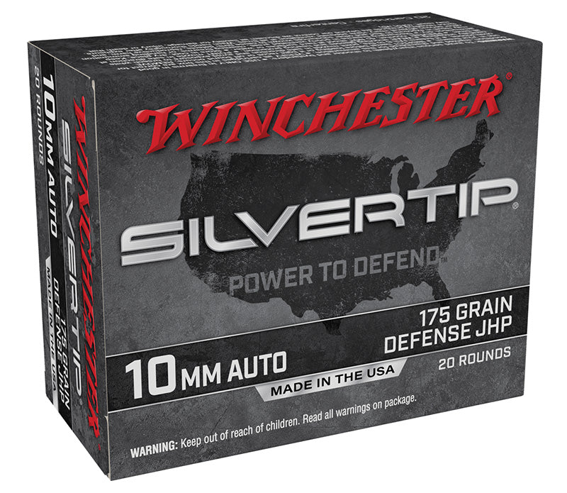 Winchester 10mm Auto Handgun Ammo Super X Silvertip Jacketed Hollow Point JHP 175 grain 