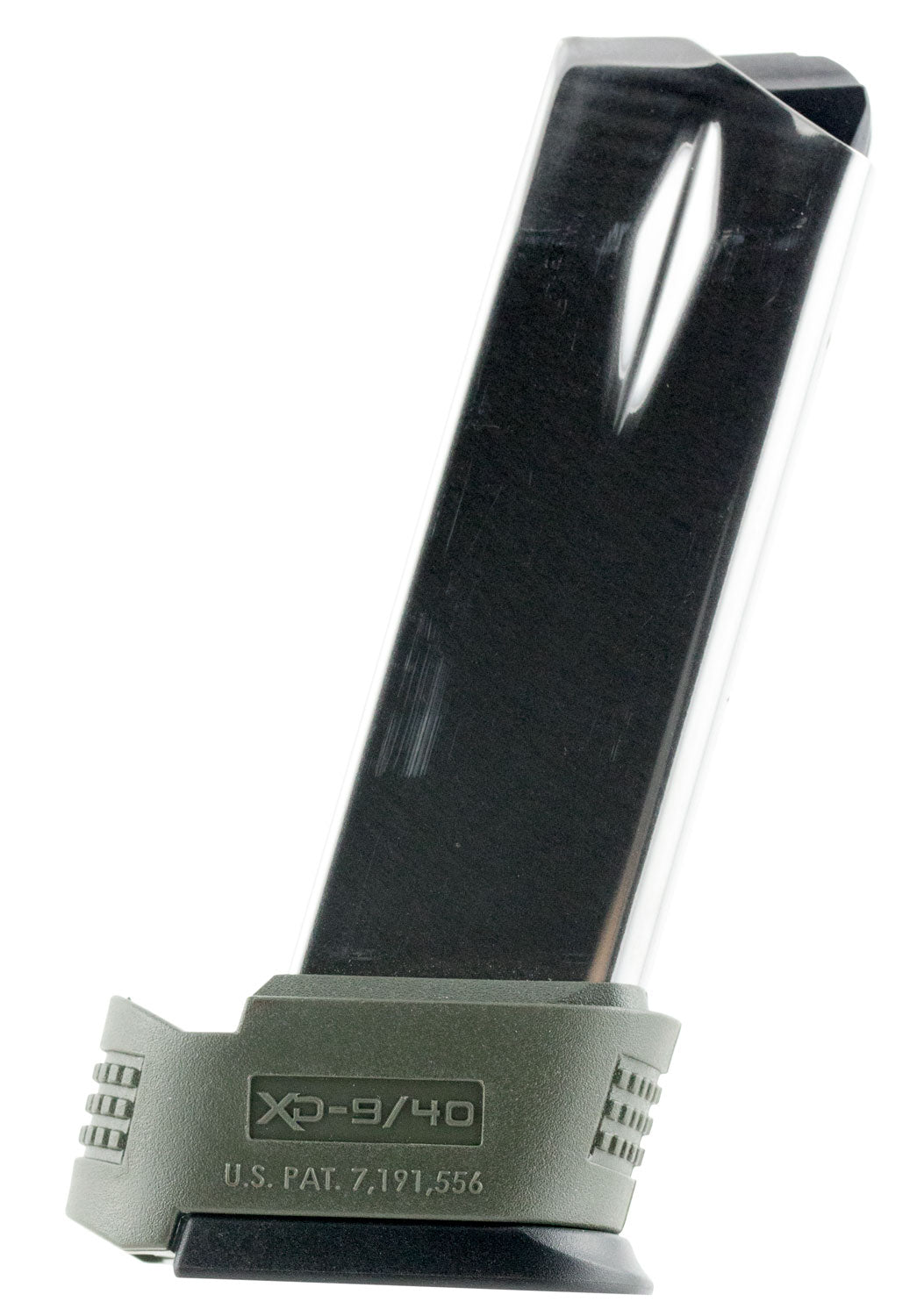 Springfield Armory XD0934 XD Subcompact 40 S&W 12rd Stainless Steel Magazine w/ OD Green Sleeve