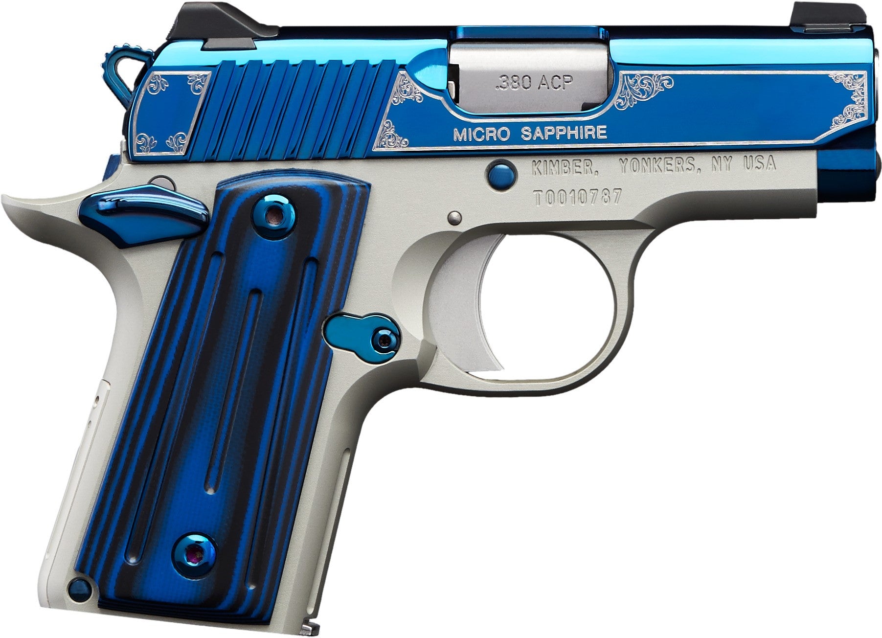 Kimber 3300090 Micro Sapphire NS .380 ACP 7+1 2.75" Pistol