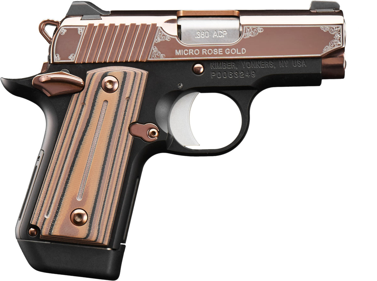 Kimber Micro Rose Gold NS .380 ACP Pistol, PVD Slide