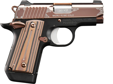 Kimber Micro Rose Gold NS .380 ACP Pistol, PVD Slide