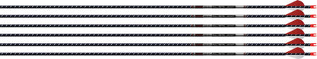 Easton FMJ 5MM 300 Spine Arrow 6-Pack 2" Bully Vanes Autumn Org