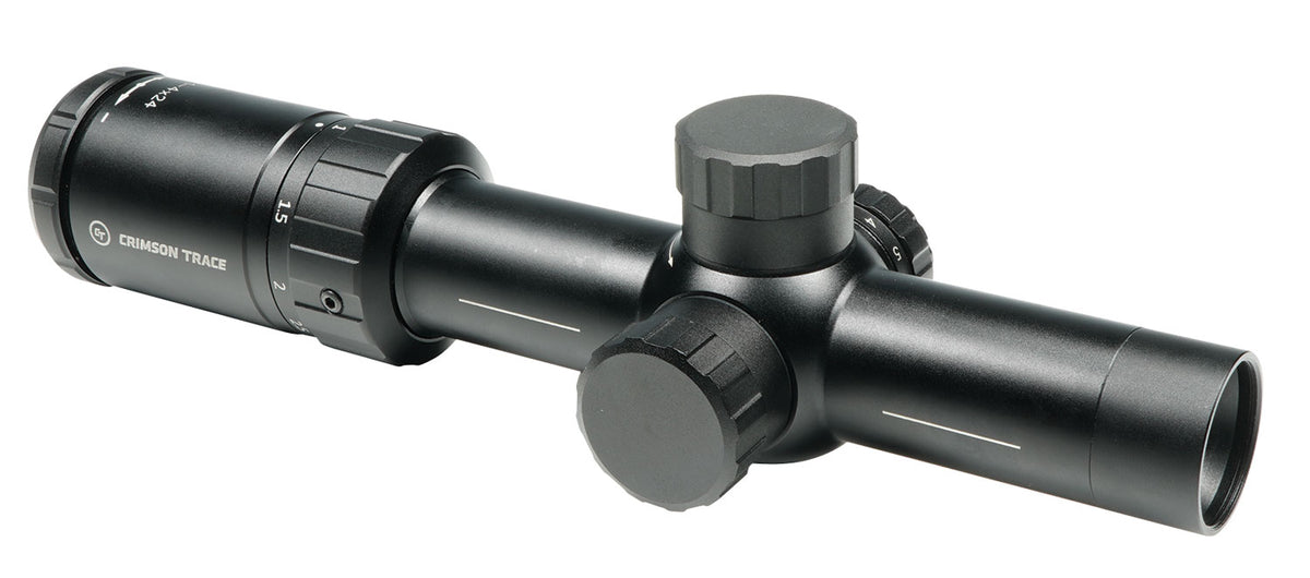 Crimson Trace 2 Series 1-4x24mm Tactical Rifle Scope FFP Red LED Illuminated MOA/MOA Reticle