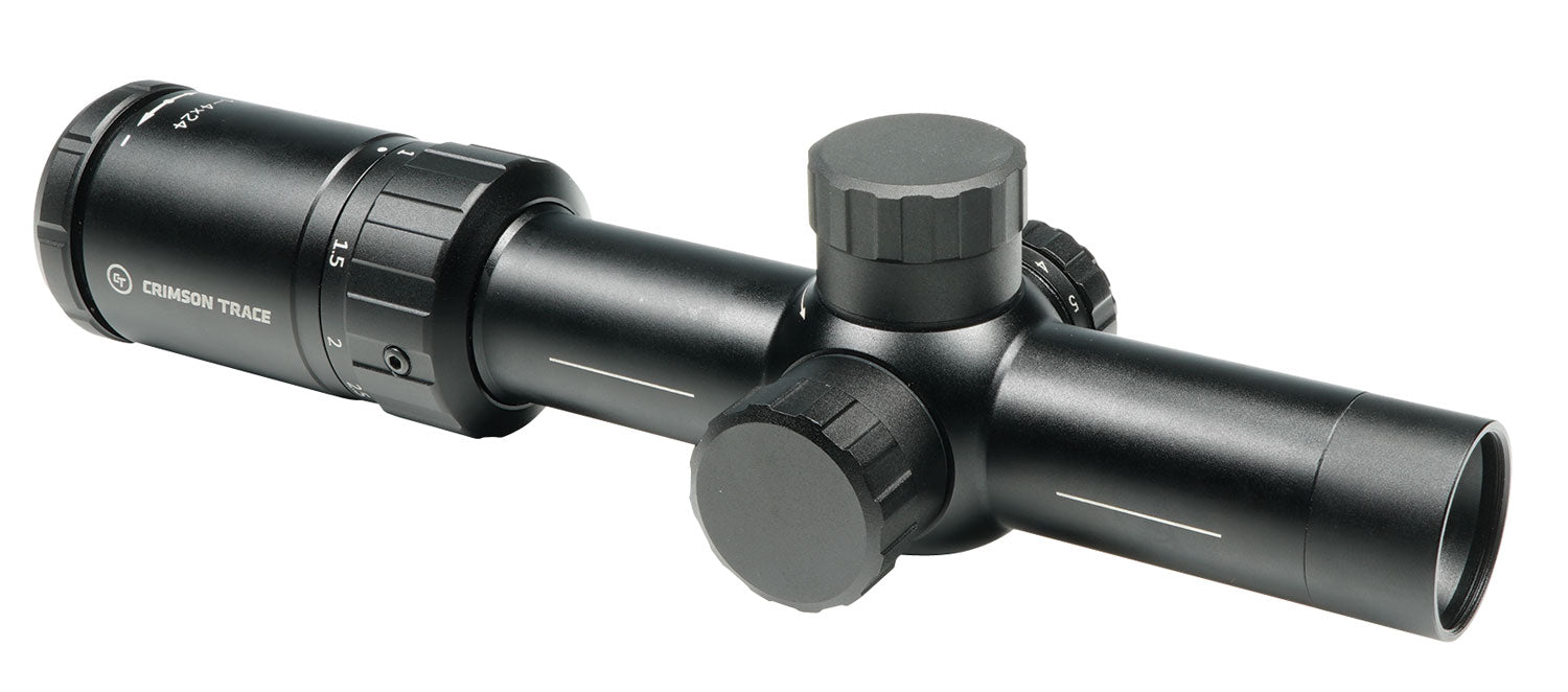 Crimson Trace 2 Series 1-4x24mm Tactical Rifle Scope FFP Red LED Illuminated MOA/MOA Reticle