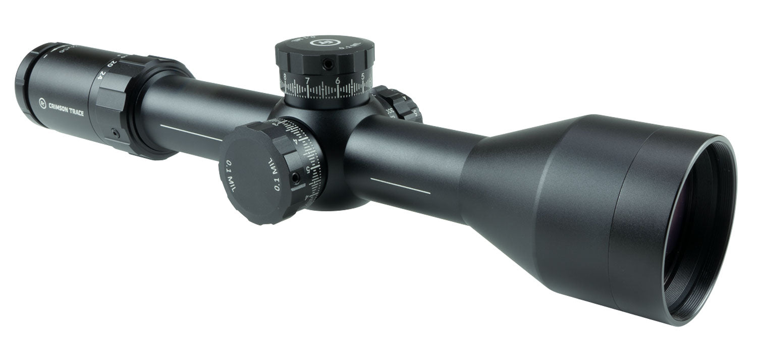 Crimson Trace 5 Series 3-24x56mm Tactical FFP Illuminated Red LED MIL/MIL Reticle Rifle Scope