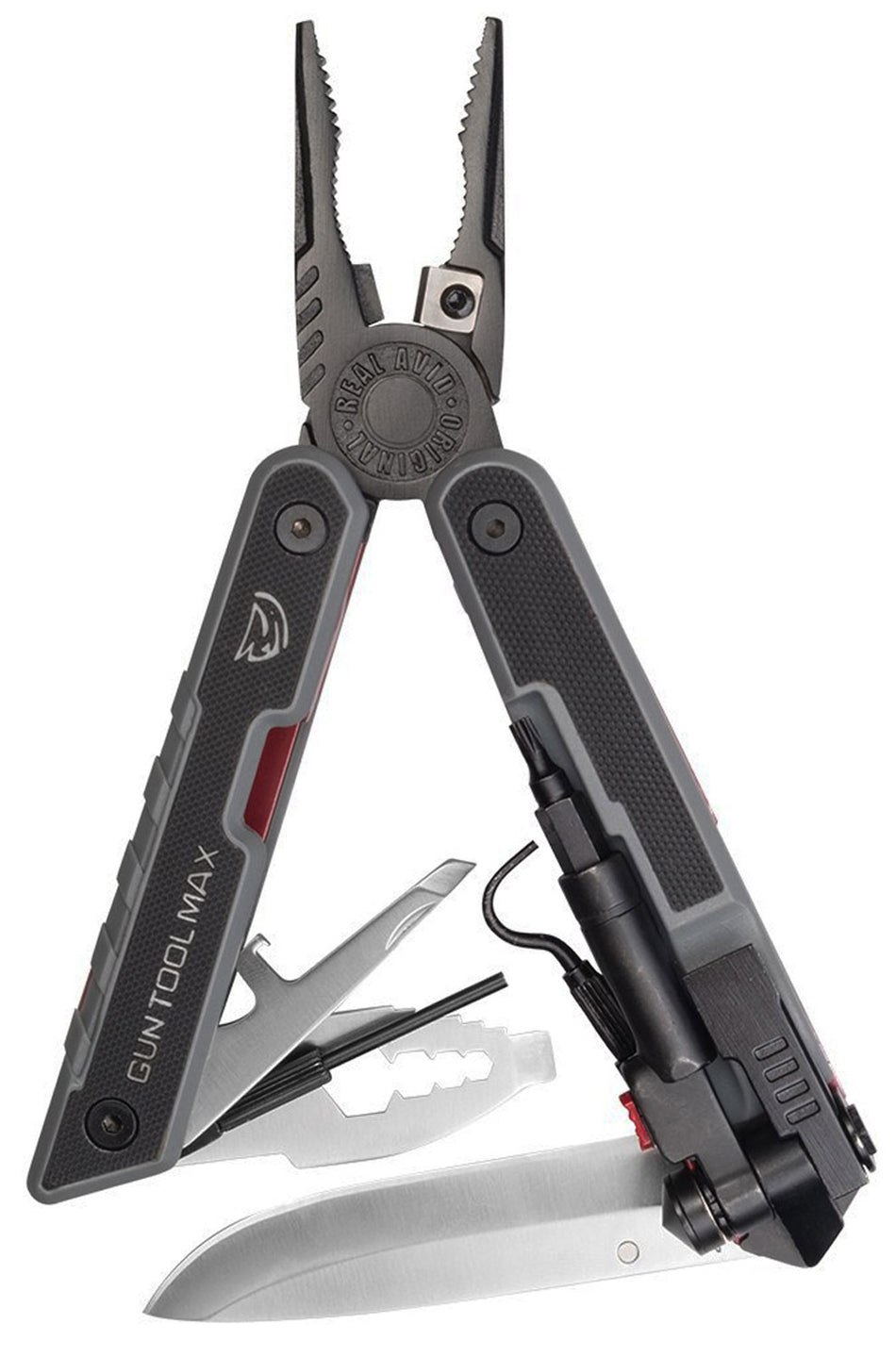 Real Avid Gun Tool Max AVGTMAX 3.25" 440 SS Drop Point Blade Black G10 Multitool