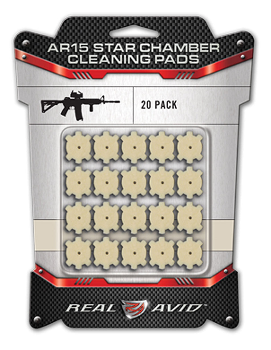 Real Avid AR-15 Star Chamber Cleaning Pads 223/5.56 Wool 20 Per Pack AVAR15CP