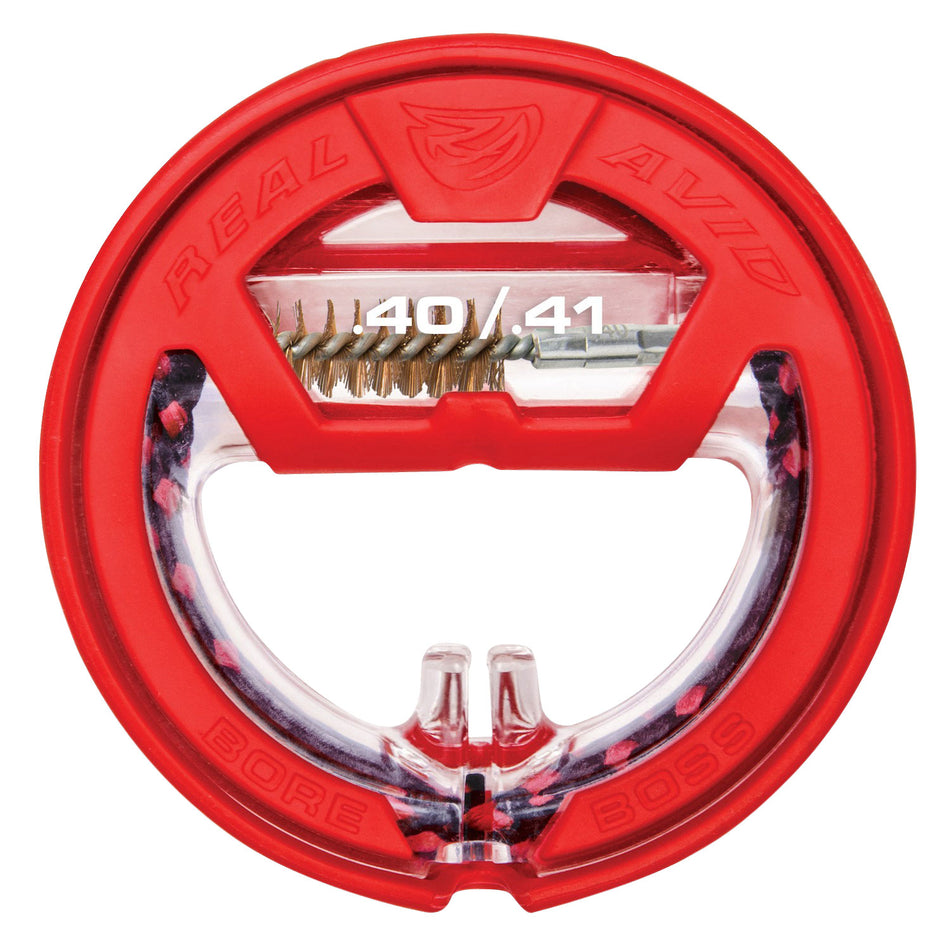 Real Avid Bore Boss 40 Cal/10mm Handgun Single-Pass Bore Cleaner 8.5" Polycarbonate