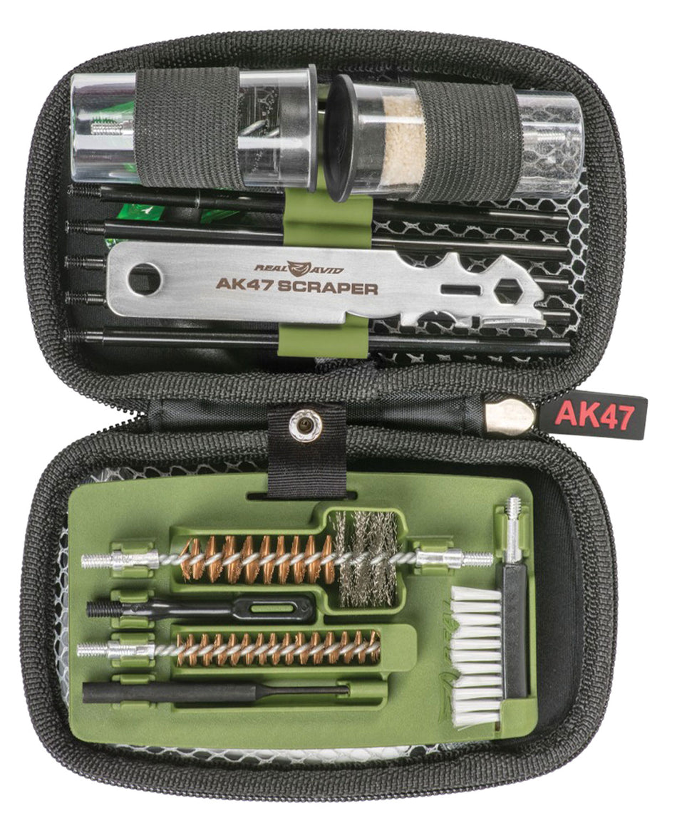 Real Avid AVGCKAK47 Gun Boss AK47 Cleaning Kit Green Weatherproof Ballistic Nylon Case