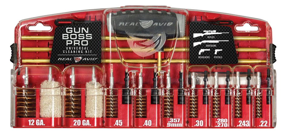 Real Avid AVGBPROU Gun Boss Pro Universal 23-Piece Cleaning Kit with Kickstand Case
