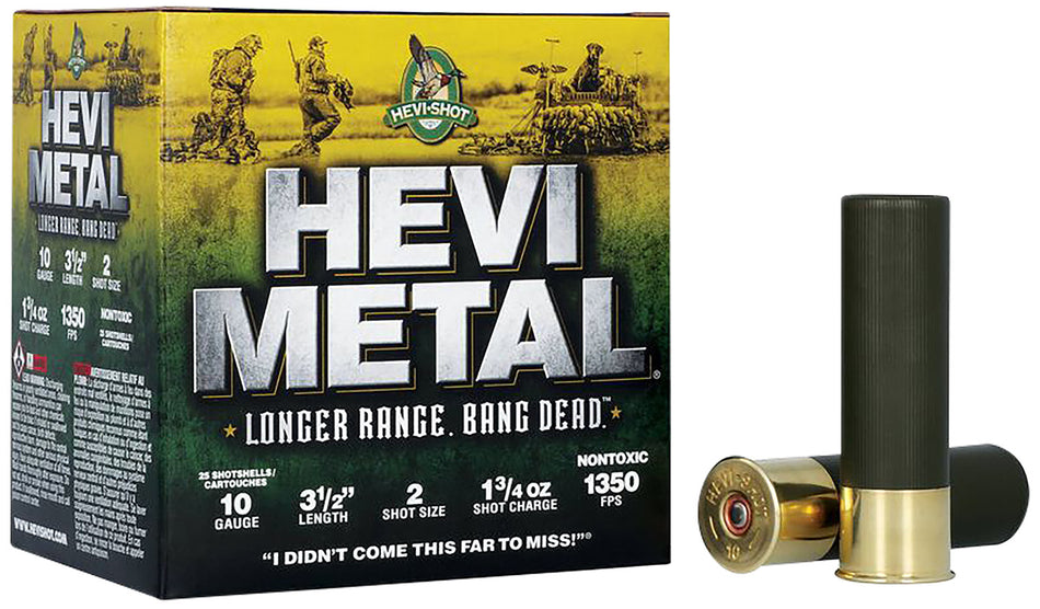 HEVI-Shot 10 Gauge HS37502 HEVI-Metal Longer Range 3.5" 1-3/4oz 2 Shot
