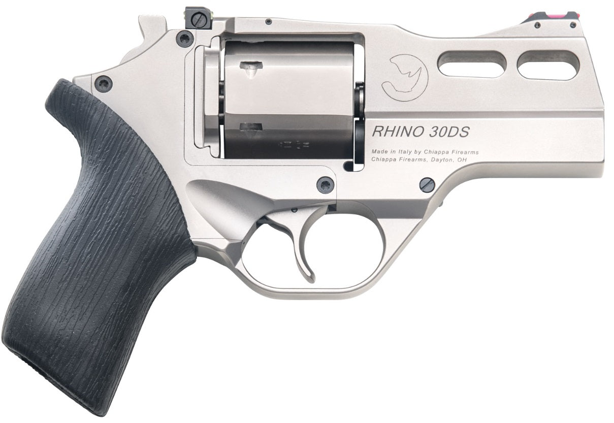 Chiappa Firearms CF340341 Rhino 30DS *CA Compliant Small 10mm Auto 6 Shot 3" Black Anodized Picatinny Rail/Vent Rib Barrel, Black Cylinder Black Anodized Aluminum Frame w/Picatinny Rail, Walnut Grip