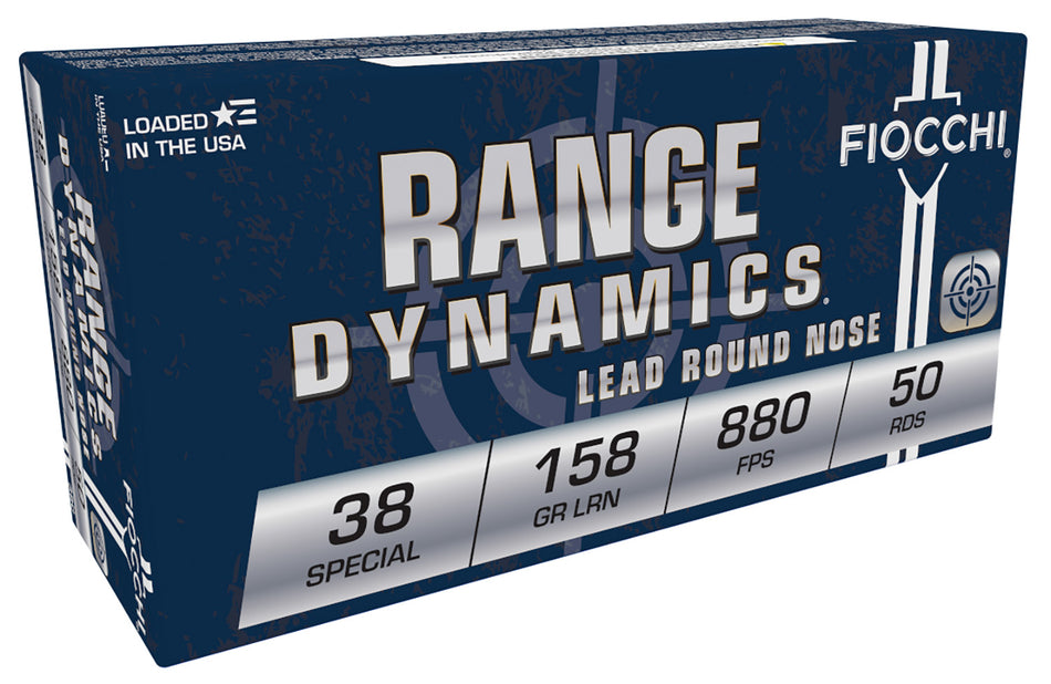 Fiocchi .38 Special 38C Range Dynamics Lead Round Nose LRN 158 Grain