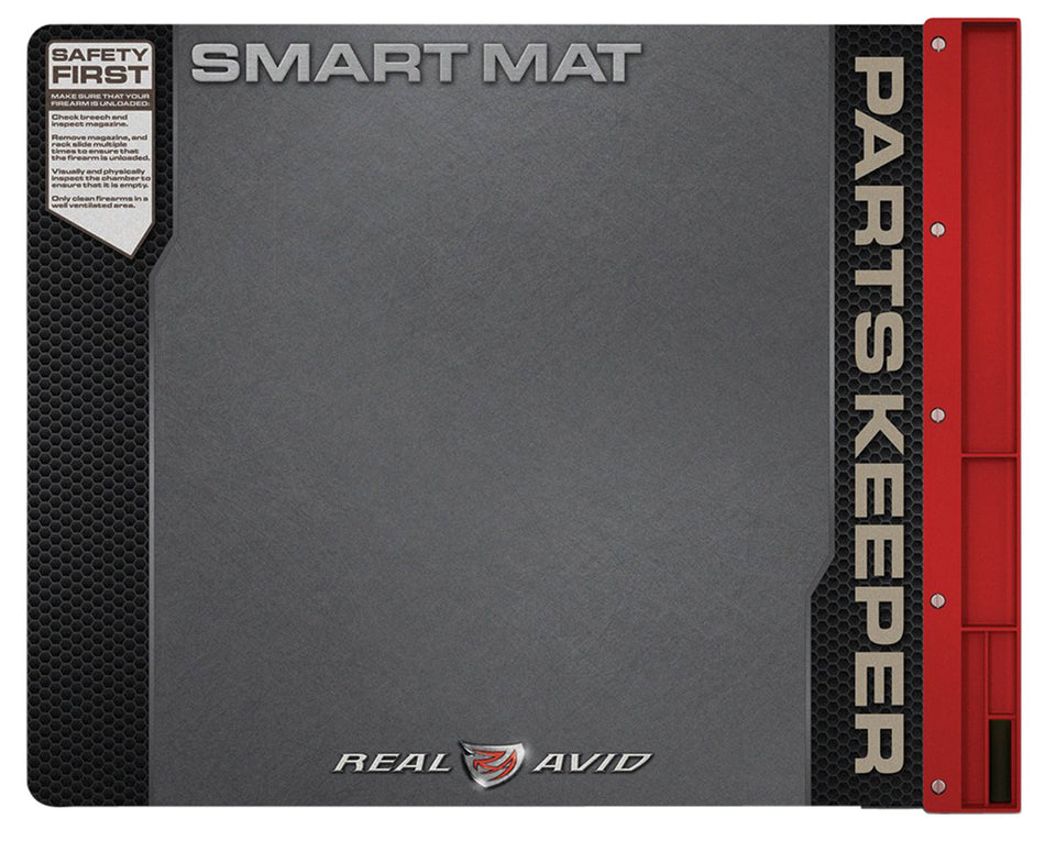 Real Avid Handgun Smart Mat Oil-Resistant Surface 19" x 16" Black/Red