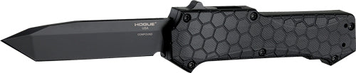 Hogue Compound OTF Automatic Knife 3.5" G-10 G-Mascus Black Tanto Blade