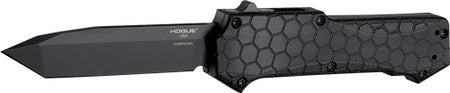 Hogue Compound OTF Automatic Knife 3.5" G-10 G-Mascus Black Tanto Blade