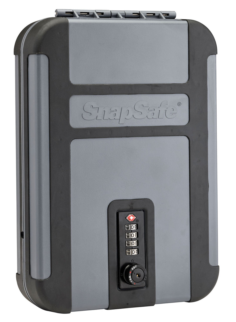 SnapSafe 75241 TrekLite XL Lightweight Polycarbonate Combination Lock Box Gray 10" W x 7" H x 2" D