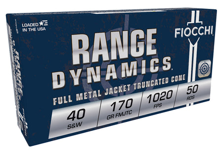 Fiocchi .40 S&W 40SWA Range Dynamics Full Metal Jacket Truncated Cone 170 Grain