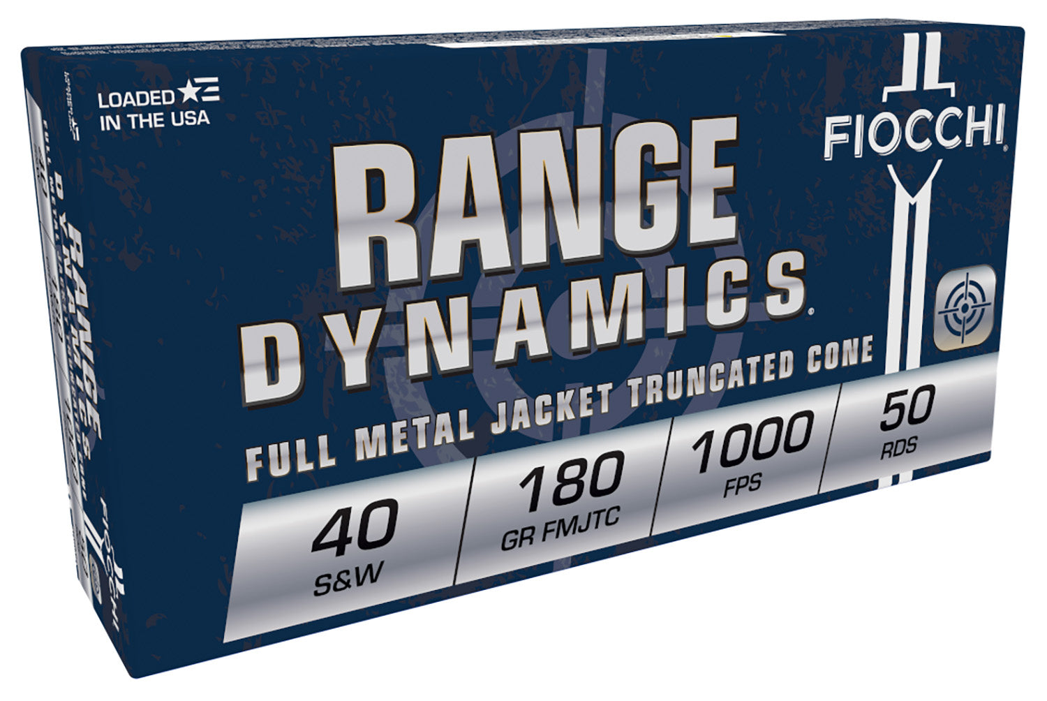 Fiocchi .40 S&W 40SWD Range Dynamics Full Metal Jacket Truncated Cone 180 Grain