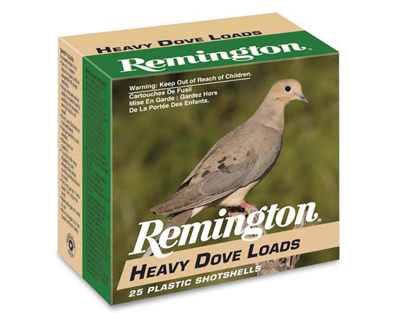 Remington 12 Gauge Shotgun Shells Heavy Dove Loads Upland #7.5 1-1/8 oz 2.75 in