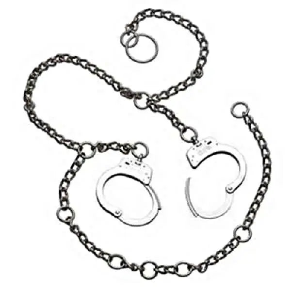 Smith & Wesson 1800 Nickel Belly Restraint Chain with Handcuffs