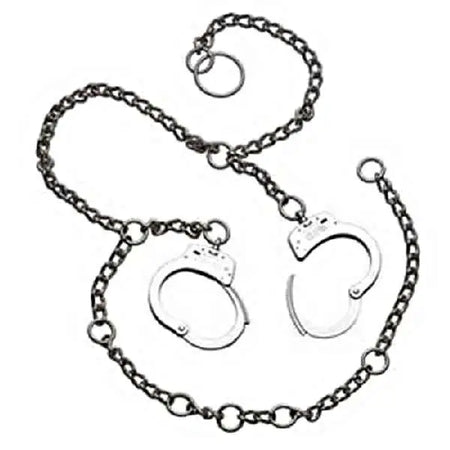 Smith & Wesson 1800 Nickel Belly Restraint Chain with Handcuffs