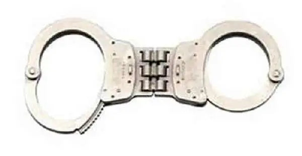 Smith & Wesson Model 300P Standard Hinged Push-Pin Handcuffs Nickel