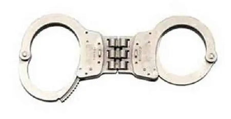 Smith & Wesson Model 300P Standard Hinged Push-Pin Handcuffs Nickel