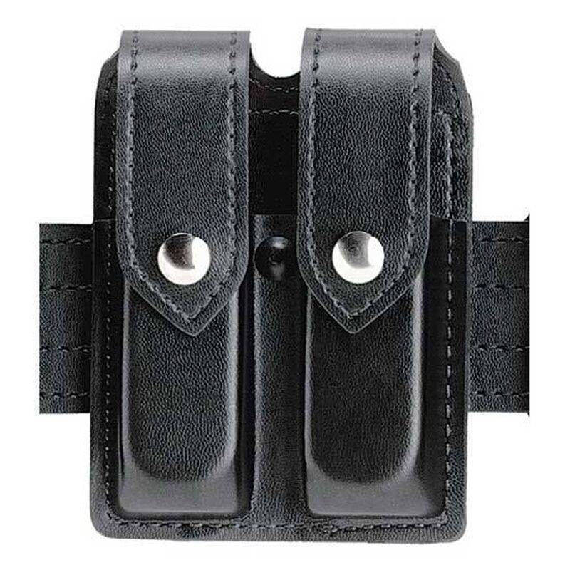 Safariland 77 Double Mag Pouch Glock 17/22 Plain Black Hidden Snap (77-83-2HS)