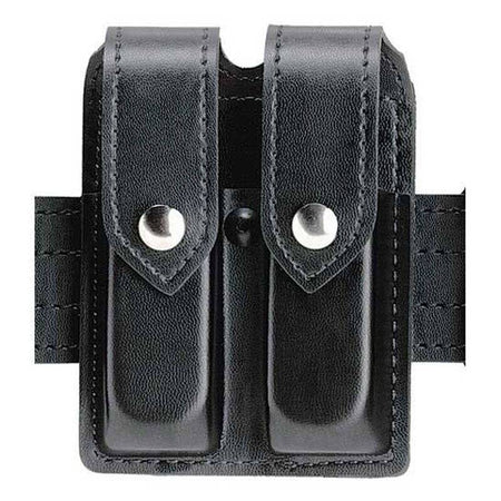 Safariland 77 Double Mag Pouch Glock 17/22 Plain Black Hidden Snap (77-83-2HS)