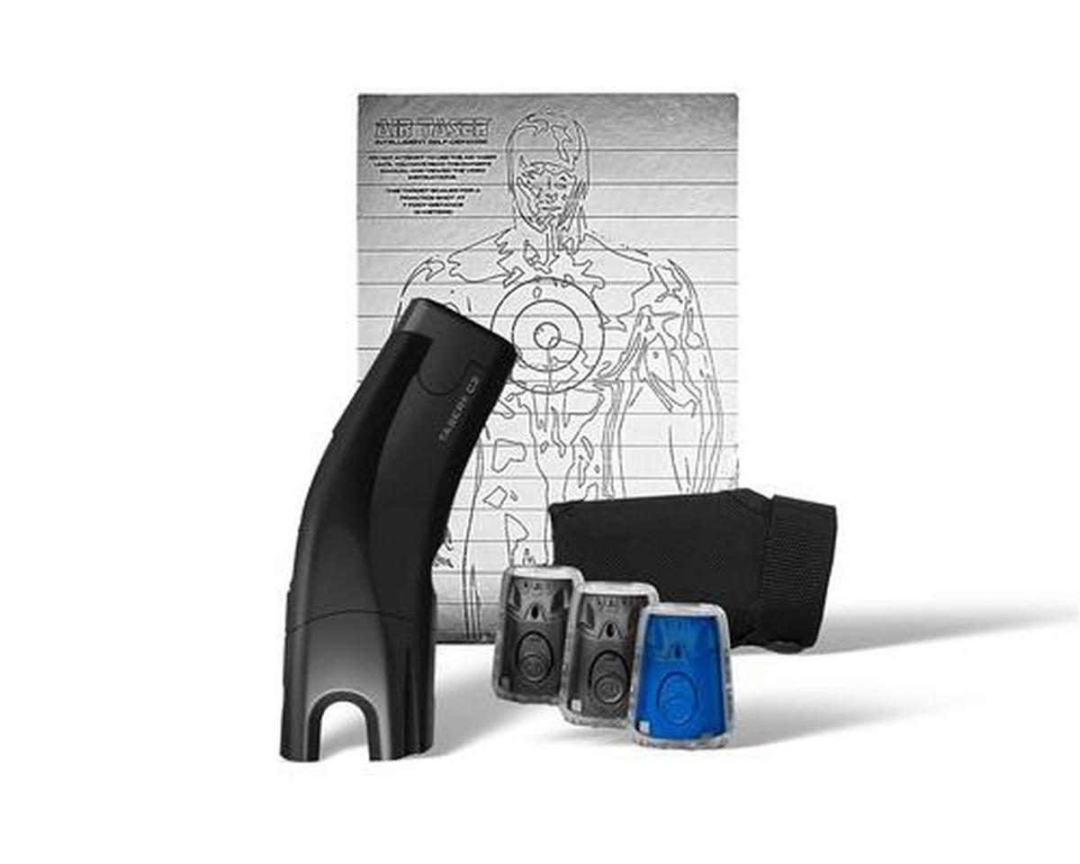 TASER C2 Gold Kit Black Laser LED 50000 Volt 15 Ft Range 2 Live 1 Training Cartridge with Holster