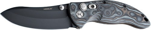 Hogue EX-04 4" Upswept G-10 G-Mascus Black Grey Folding Knife