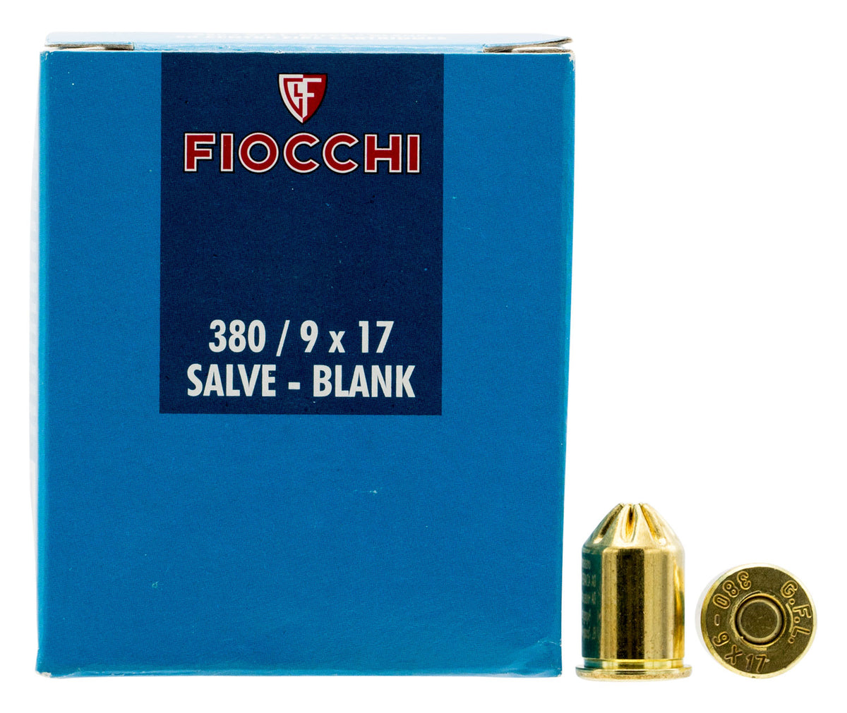 Fiocchi 380 Rimmed Short 0 Grain Brass Blank Ammunition