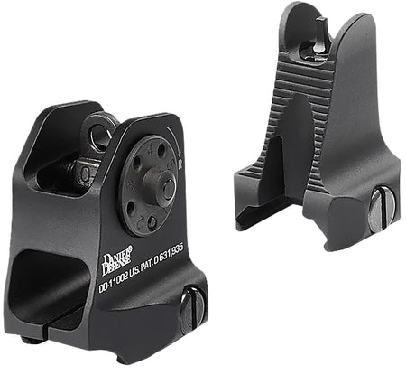 Daniel Defense Fixed Front & Rear Iron Sight Combo 1908809116 for AR-15 Black Anodized