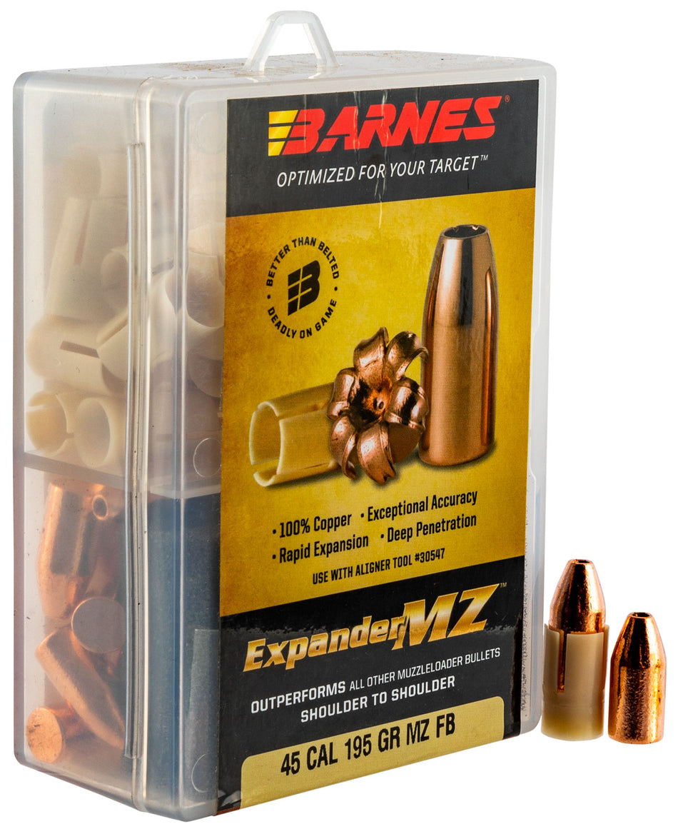 Barnes Expander MZ Muzzleloader .45 Cal 195 Grain Hollow Point 24-Round Box