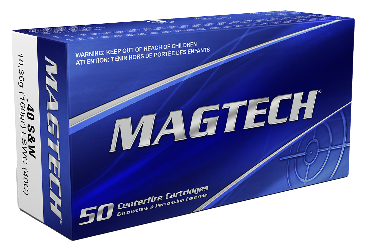 Magtech .40 S&W 40C Range/Training Lead Semi Wadcutter 160 Grain