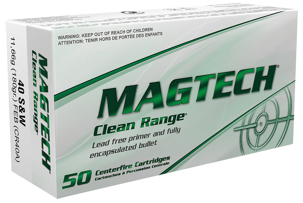 Magtech .40 S&W CR40A Clean Range Protection Fully Encapsulated Bullet Flat 180 Grain