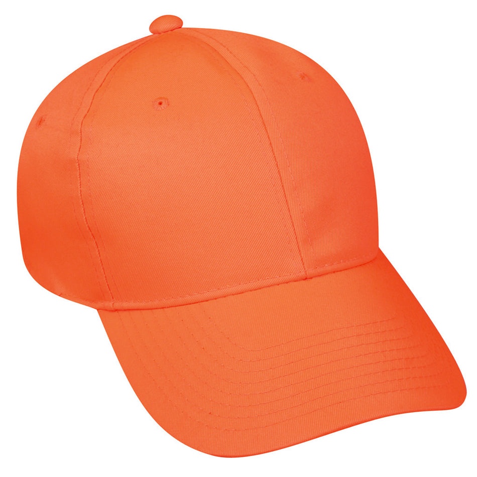 Outdoor Cap Blaze Orange 6 Panel Mid Profile Cap with Snap Closure