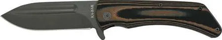 KA-BAR Mark 98 3.5 Inch Folder Clip Point Straight Edge Blade with G10 Multicolor Grips
