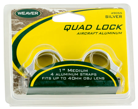 Weaver 49055 Quad Lock Detach Rings Silver 1" Medium