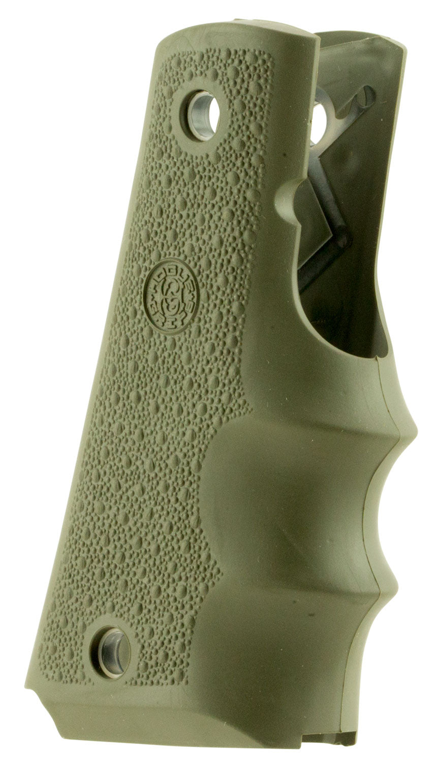 Hogue 45001 OD Green Cobblestone Rubber OverMolded Grip with Finger Grooves for 1911 Government