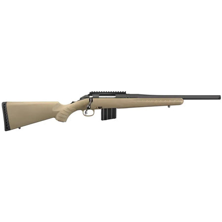 Ruger American Ranch 6.5 Grendel 16.1" Matte Black Threaded Barrel, FDE Stock, 10RD