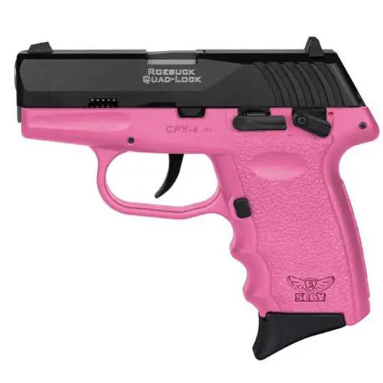 SCCY CPX-4 .380 ACP Pistol - Black/Pink, Manual Safety, 10-Round