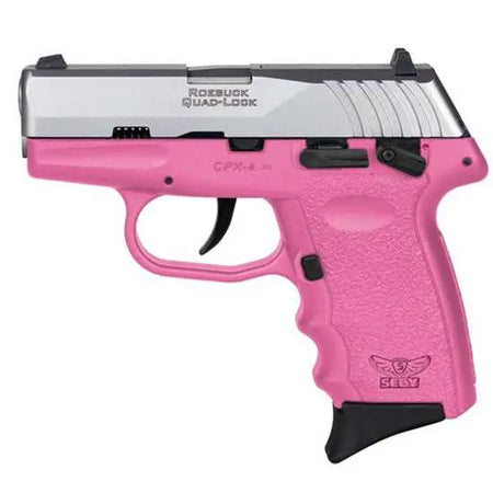 SCCY CPX-4TT .380 ACP Pistol - Stainless/Pink, Ambidextrous Safety