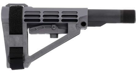 SB Tactical SBA4 5-Position Adjustable Brace in Stealth Gray with 6-Pos Mil-Spec Carbine Ext
