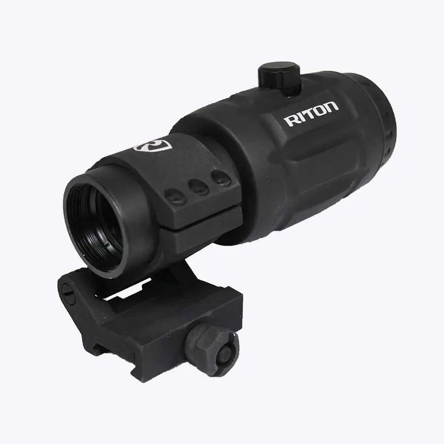Riton X1 Tactix 3X Magnifier 30mm Tube SFP HD Glass 2-Pos Flip Mount Matte