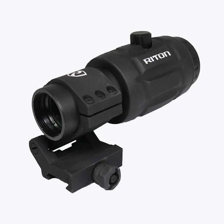 Riton X1 Tactix 3X Magnifier 30mm Tube SFP HD Glass 2-Pos Flip Mount Matte